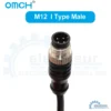CONECTOR CON CABLE RECTO M12 5 METROS 4PINES MACHO