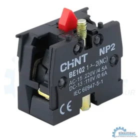 BLOQUE DE CONTACTO PARA PULSADOR NP2-BE102 CONTACTO NC AC15 240V 3A 576726 CHINT