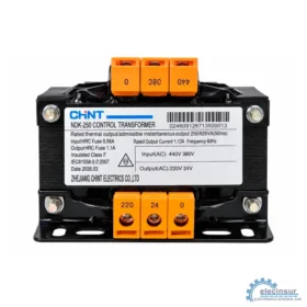 TRANSFORMADOR MONOFASICO 250VA INGRESO 380/440V SALIDA 220/24V NDK-250 267135 CHINT